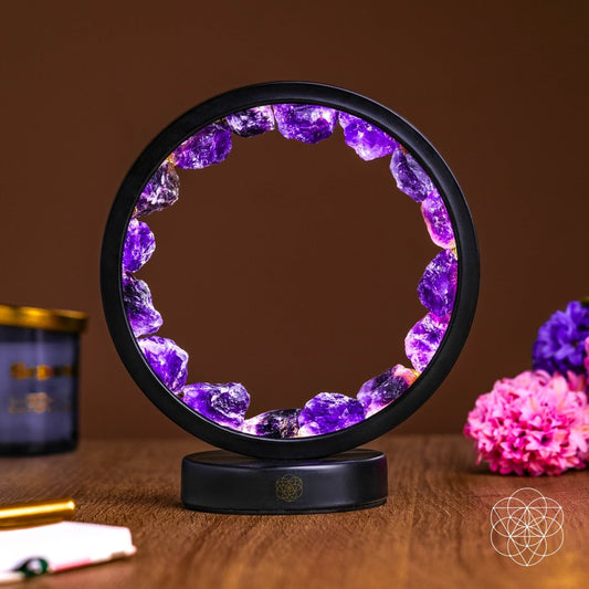 Natural Amethyst Halo Lamp